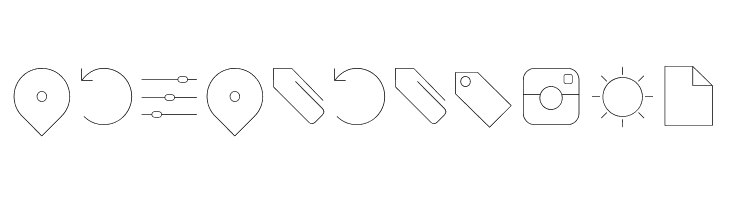 Arista Pro Icons Hairline  Free Fonts Download