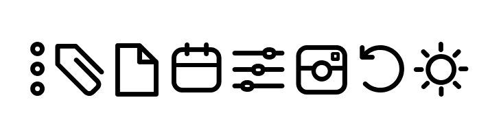 Arista Pro Icons Light  Free Fonts Download