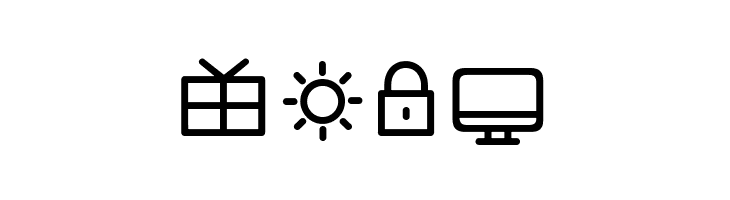 Arista Pro Icons Light  Free Fonts Download