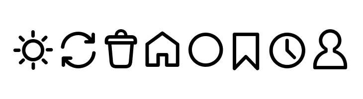 Arista Pro Icons Light  Free Fonts Download