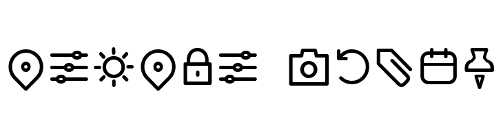 Arista Pro Icons Light  Free Fonts Download