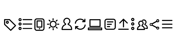 Arista Pro Icons Light  Free Fonts Download