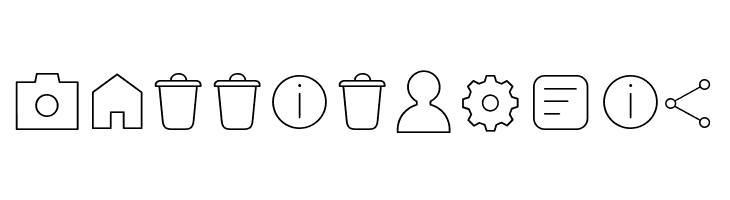 Arista Pro Icons Thin  Free Fonts Download