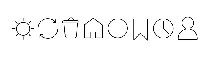 Arista Pro Icons Thin  Free Fonts Download