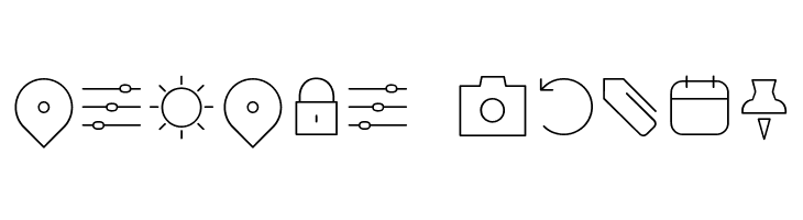 Arista Pro Icons Thin  Free Fonts Download