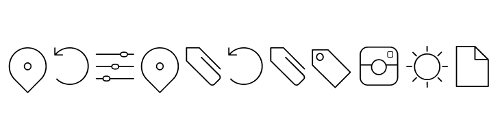 Arista Pro Icons Thin  Free Fonts Download