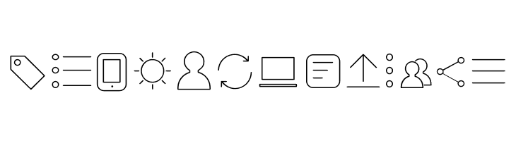 Arista Pro Icons Thin  Free Fonts Download
