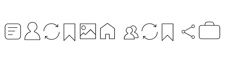 Arista Pro Icons Thin  Free Fonts Download