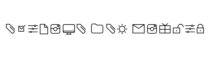 Arista Pro Icons ExtraLight  Free Fonts Download