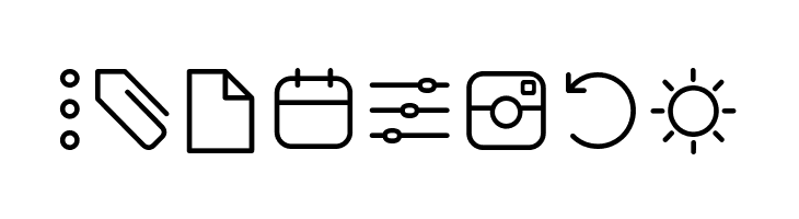 Arista Pro Icons ExtraLight  Free Fonts Download