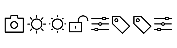 Arista Pro Icons ExtraLight  Free Fonts Download