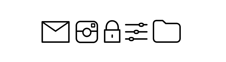 Arista Pro Icons ExtraLight  Free Fonts Download