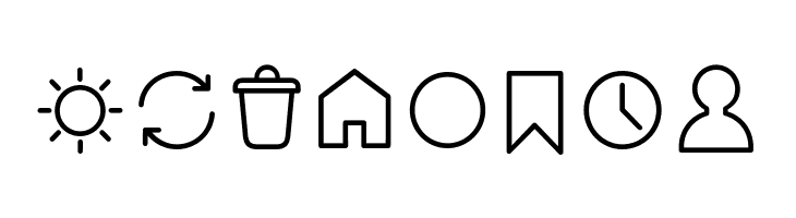 Arista Pro Icons ExtraLight  Free Fonts Download