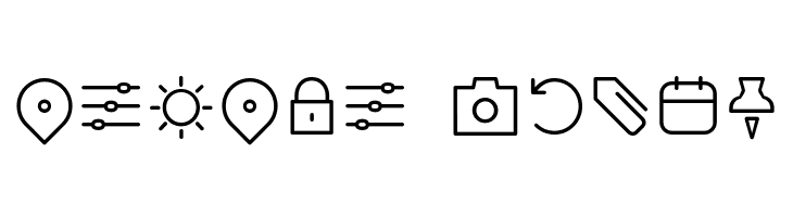 Arista Pro Icons ExtraLight  Free Fonts Download