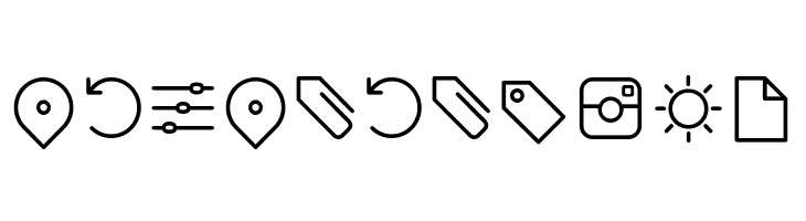 Arista Pro Icons ExtraLight  Free Fonts Download