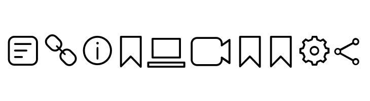 Arista Pro Icons ExtraLight  Free Fonts Download