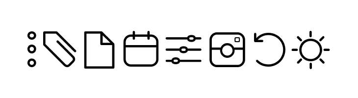 Aristotelica Icons ExtraLight  Free Fonts Download