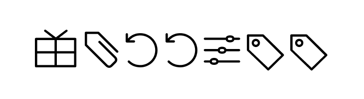 Aristotelica Icons ExtraLight  Free Fonts Download