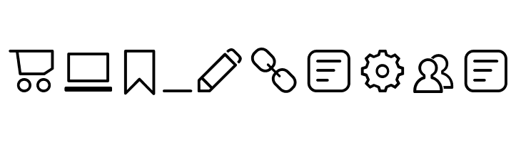 Aristotelica Icons ExtraLight  Free Fonts Download