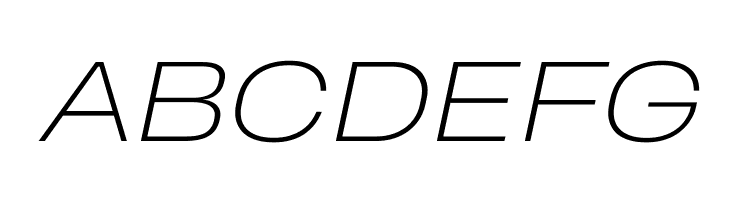 Heading Pro Wide Trial ExtraLight Italic  Free Fonts Download