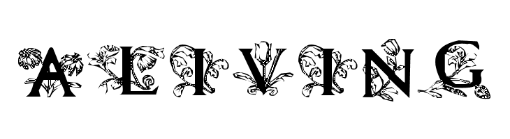 Flowers Initials  Free Fonts Download