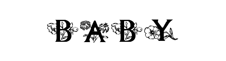Flowers Initials  Free Fonts Download