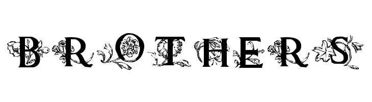 Flowers Initials  Free Fonts Download