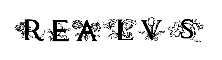 Flowers Initials  Free Fonts Download