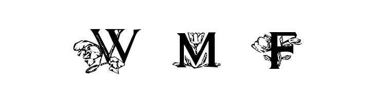 Flowers Initials  Free Fonts Download