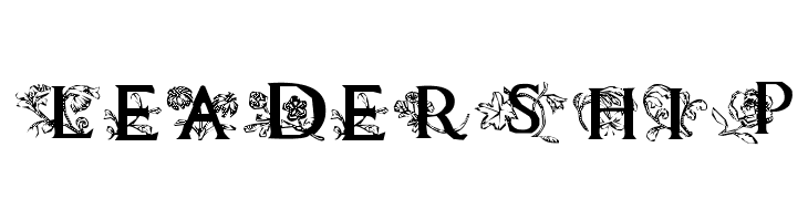 Flowers Initials  Free Fonts Download