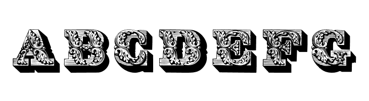 DS Lettres omb&eacute;es orn&eacute;es  Free Fonts Download