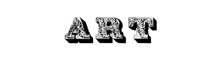 DS Lettres ombées ornées  Free Fonts Download