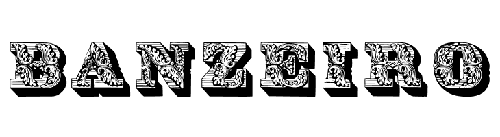 DS Lettres ombées ornées  Free Fonts Download