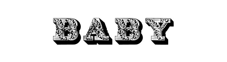 DS Lettres ombées ornées  Free Fonts Download