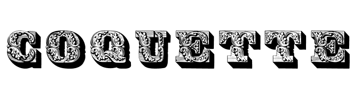 DS Lettres ombées ornées  Free Fonts Download