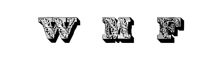 DS Lettres omb&eacute;es orn&eacute;es  Free Fonts Download