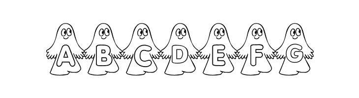 ABCDEFG rmghost4  graphic Font