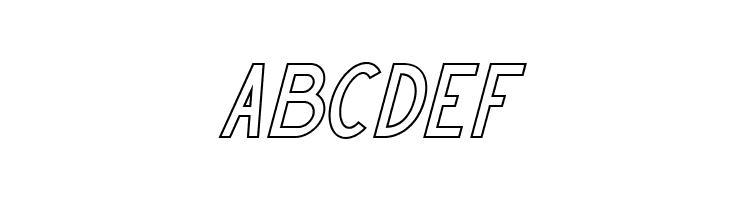 HANDA OUTLINE Italic  Free Fonts Download