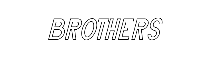 HANDA OUTLINE Italic  Free Fonts Download