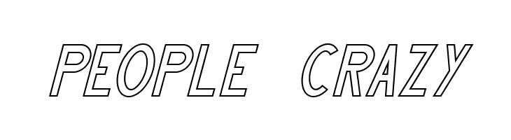 HANDA OUTLINE Italic  Free Fonts Download