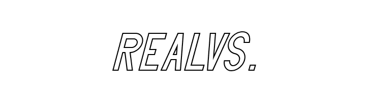 HANDA OUTLINE Italic  Free Fonts Download