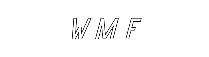 HANDA OUTLINE Italic  Free Fonts Download