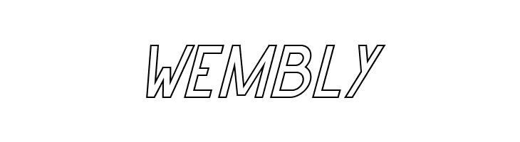 HANDA OUTLINE Italic  Free Fonts Download