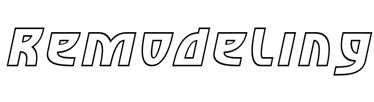 SF Retroesque Outline Oblique  Free Fonts Download