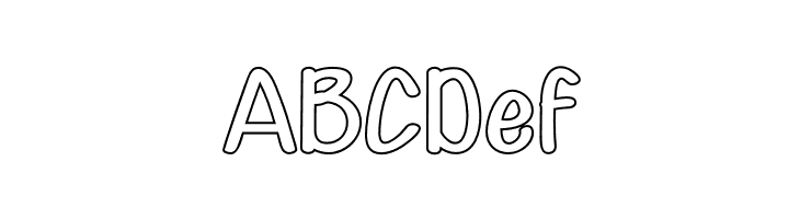 Kid Knowledges 1 outline  Free Fonts Download