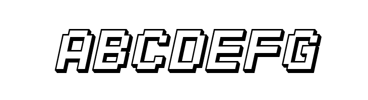 SF Pixelate Shaded Bold Oblique  Free Fonts Download