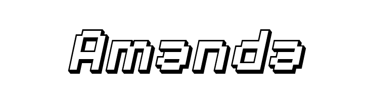 SF Pixelate Shaded Bold Oblique  Free Fonts Download