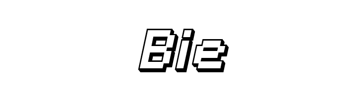 SF Pixelate Shaded Bold Oblique  Free Fonts Download