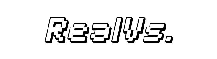 SF Pixelate Shaded Bold Oblique  Free Fonts Download