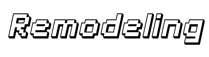 SF Pixelate Shaded Bold Oblique  Free Fonts Download